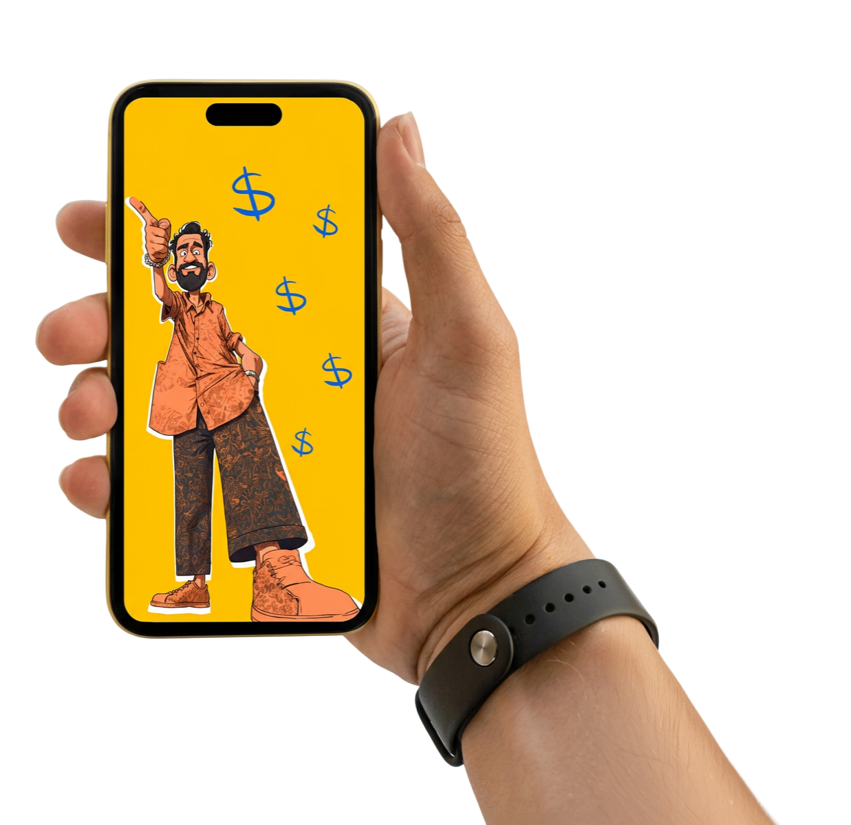 mobile in hand